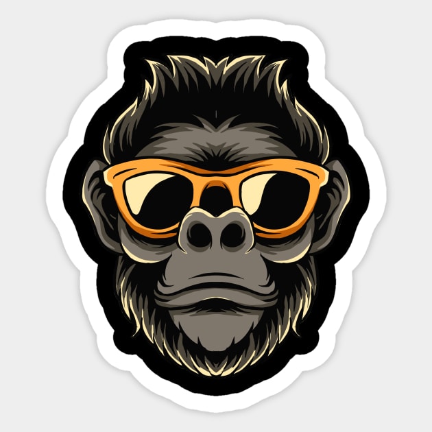 Monkey Sticker by fromherotozero